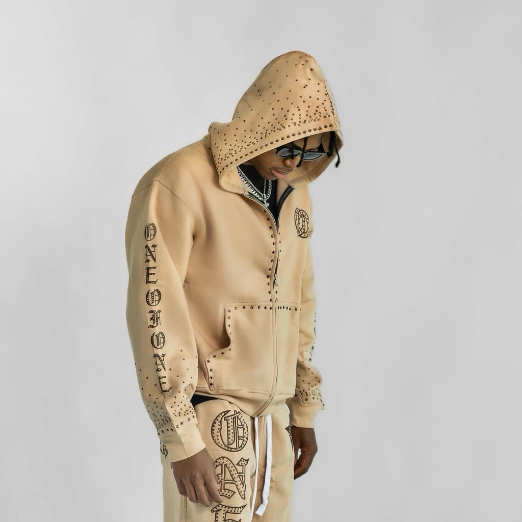 RHINESTONE ZIP UP